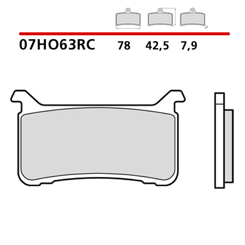 BREMBO - PASTIGLIA MESCOLA RC 07HO63RC Anteriore