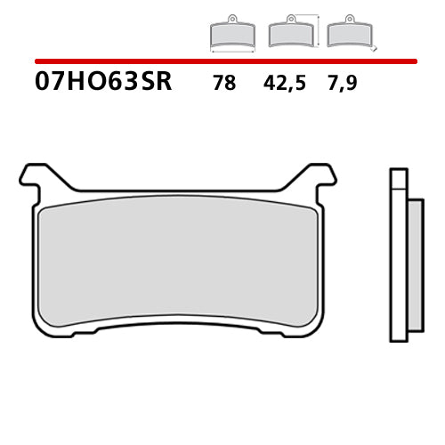 BREMBO - PASTIGLIA MESCOLA SR 07HO63SR Anteriore