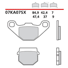 Carica l&#39;immagine nel visualizzatore di Gallery, BREMBO - PASTIGLIA MESCOLA SX 07KA07SX Posteriore