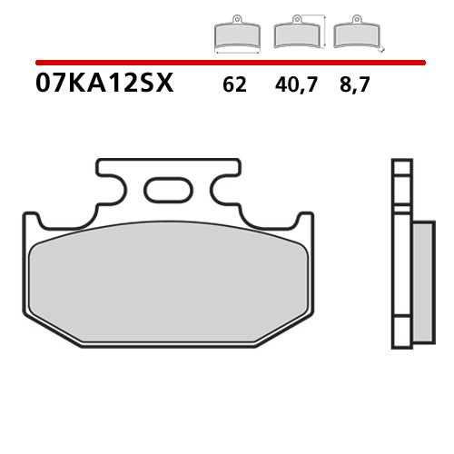 BREMBO - PASTIGLIA MESCOLA SX 07KA12SX Posteriore