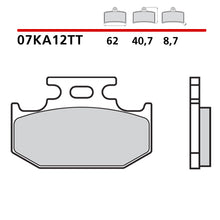 Carica l&#39;immagine nel visualizzatore di Gallery, BREMBO - PASTIGLIA MESCOLA TT 07KA12TT Posteriore