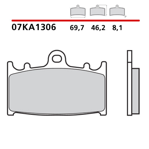 BREMBO - PASTIGLIA MESCOLA CC 07KA1306 Anteriore