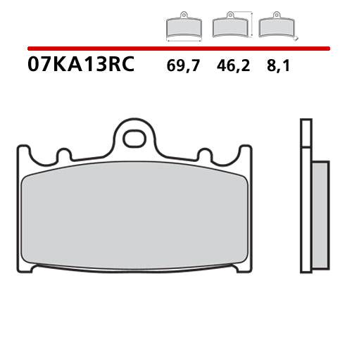 BREMBO - PASTIGLIA MESCOLA RC 07KA13RC Anteriore