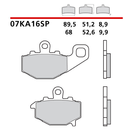 BREMBO - PASTIGLIA MESCOLA SP 07KA16SP Posteriore