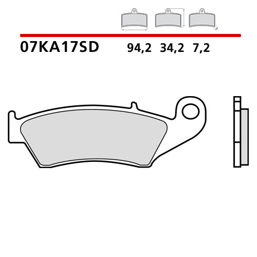 BREMBO - PASTIGLIA MESCOLA SD 07KA17SD Anteriore