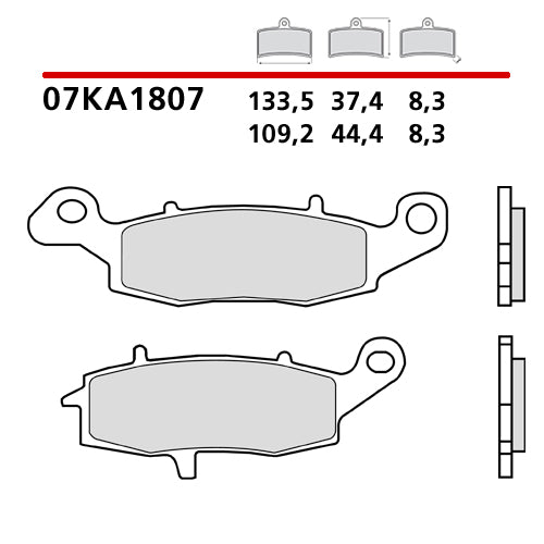 BREMBO - PASTIGLIA MESCOLA CC 07KA1807 Anteriore