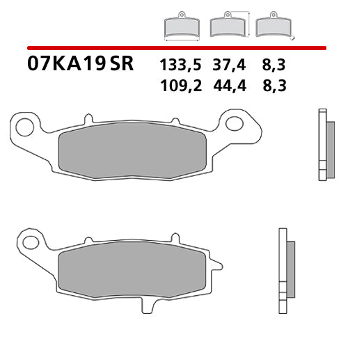 BREMBO - PASTIGLIA MESCOLA SR 07KA19SR Anteriore