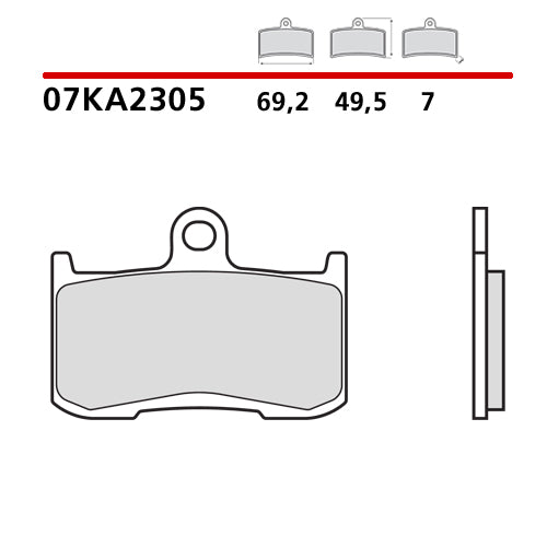 BREMBO - PASTIGLIA MESCOLA CC 07KA2305 Anteriore