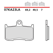 Carica l&#39;immagine nel visualizzatore Galleria, BREMBO - PASTIGLIA MESCOLA LA 07KA23LA Anteriore