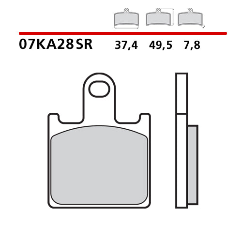 BREMBO - PASTIGLIA MESCOLA SR 07KA28SR Anteriore