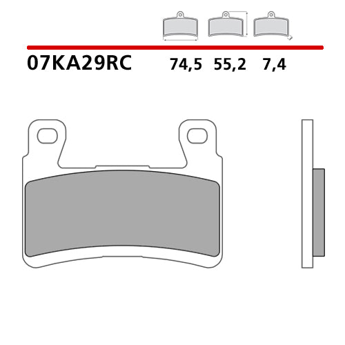 BREMBO - PASTIGLIA MESCOLA RC 07KA29RC Anteriore