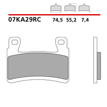 Carica l&#39;immagine nel visualizzatore Galleria, BREMBO - PASTIGLIA MESCOLA RC 07KA29RC Anteriore