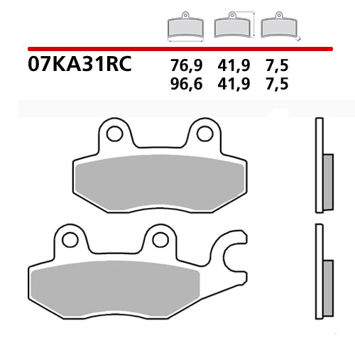 BREMBO - PASTIGLIA MESCOLA RC 07KA31RC Anteriore