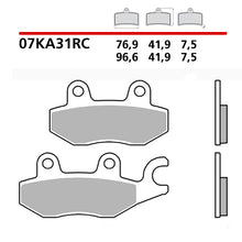 Carica l&#39;immagine nel visualizzatore Galleria, BREMBO - PASTIGLIA MESCOLA RC 07KA31RC Anteriore