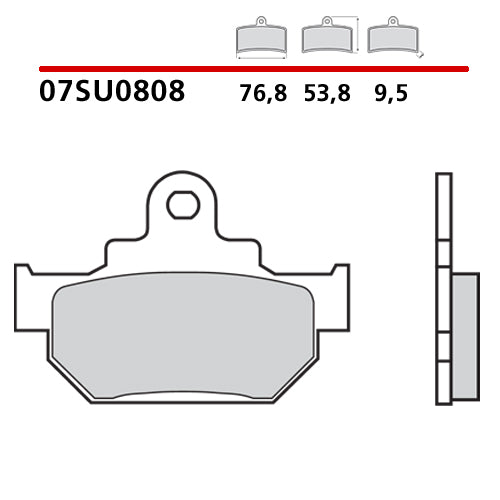 BREMBO - PASTIGLIA MESCOLA CC 07SU0808 Anteriore