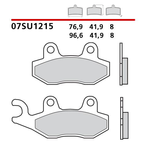 BREMBO - PASTIGLIA MESCOLA CC 07SU1215 Posteriore