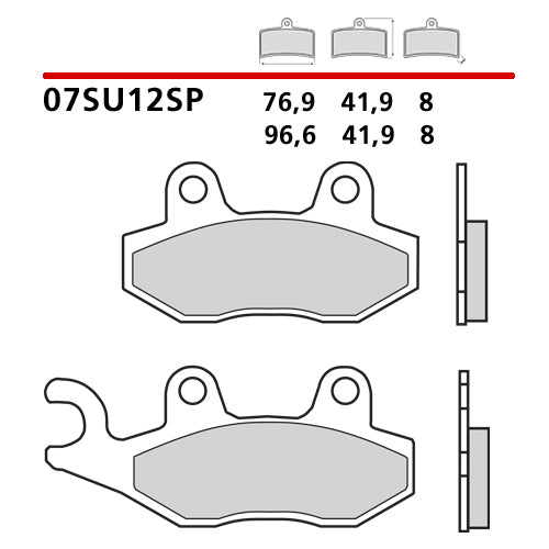 BREMBO - PASTIGLIA MESCOLA SP 07SU12SP Posteriore