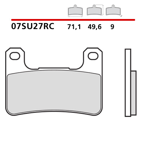 BREMBO - PASTIGLIA MESCOLA RC 07SU27RC Anteriore