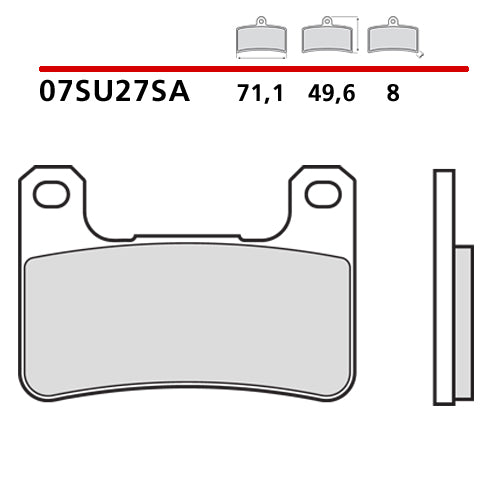 BREMBO - PAD COMPOUND SA 07SU27SA Front 