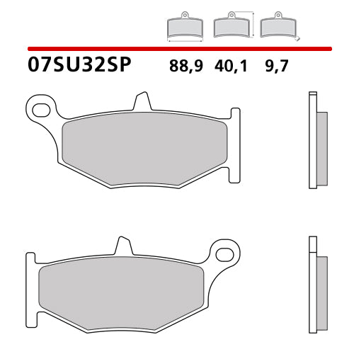 BREMBO - PASTIGLIA MESCOLA SP 07SU32SP Posteriore