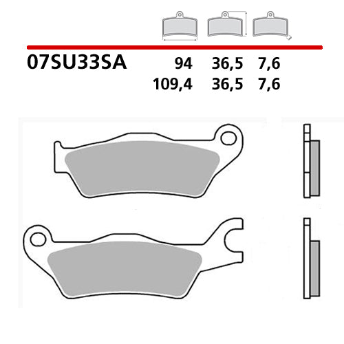 BREMBO - PASTIGLIA MESCOLA SA 07SU33SA Anteriore