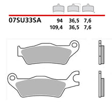 Carica l&#39;immagine nel visualizzatore di Gallery, BREMBO - PASTIGLIA MESCOLA SA 07SU33SA Anteriore