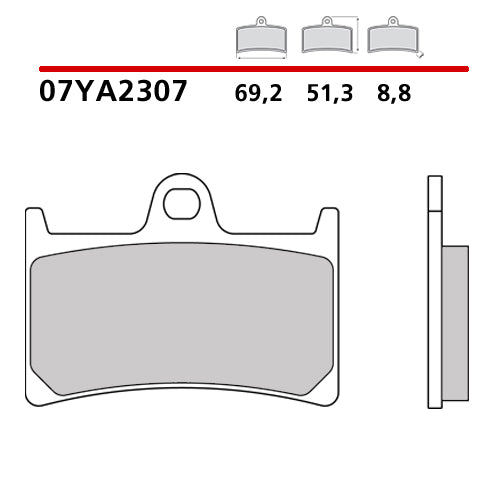 BREMBO - PASTIGLIA MESCOLA CC 07YA2307 Anteriore