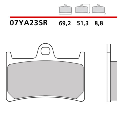 BREMBO - PASTIGLIA MESCOLA SR 07YA23SR Anteriore