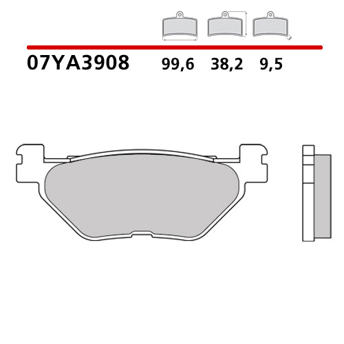 BREMBO - PASTIGLIA MESCOLA CC 07YA3908 Posteriore