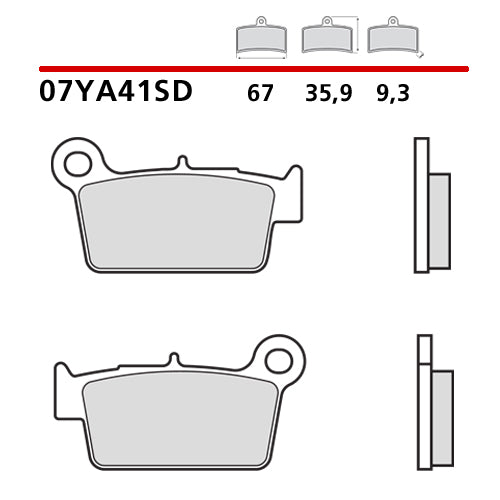 BREMBO - PASTIGLIA MESCOLA SD 07YA41SD Posteriore