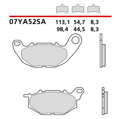 BREMBO - PASTIGLIA MESCOLA SA 07YA52SA Anteriore