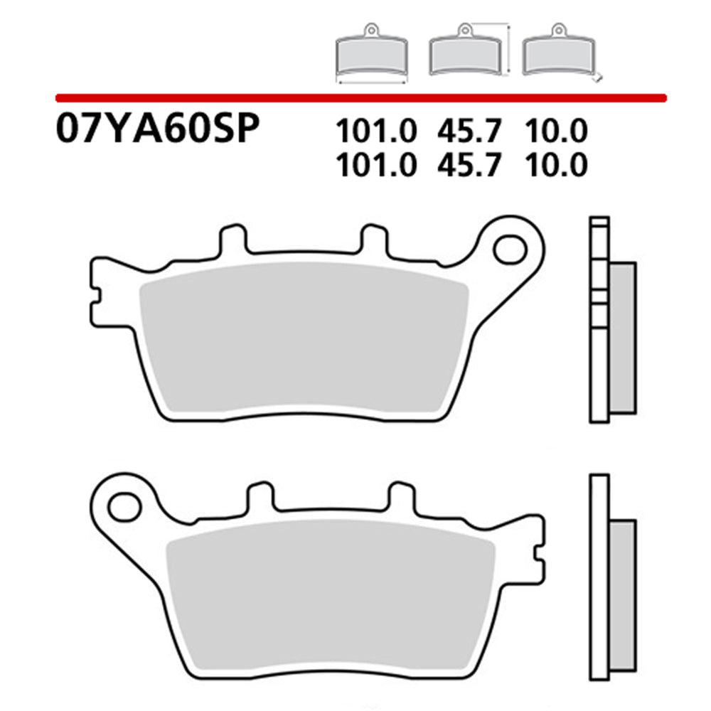 BREMBO - PASTIGLIA MESCOLA SP 07YA60SP Posteriore