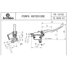 Carica l&#39;immagine nel visualizzatore Galleria, BREMBO - POMPA FRENO BREMBO ANTERIORE ASSIALE 10462067