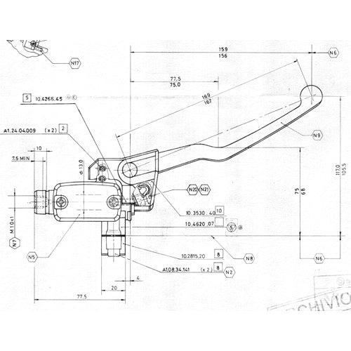 BREMBO - POMPA FRENO BREMBO ANTERIORE ASSIALE 10462073