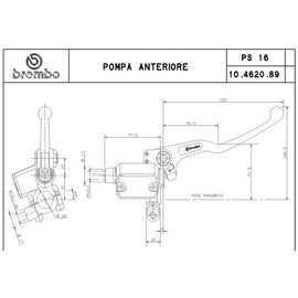 BREMBO - POMPA FRENO BREMBO ANTERIORE ASSIALE 10462089