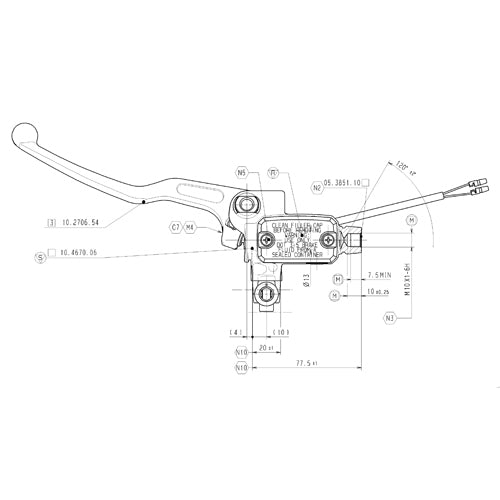 BREMBO - POMPA FRIZIONE BREMBO ASSIALE 10467019