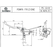 Carica l&#39;immagine nel visualizzatore Galleria, BREMBO - POMPA FRIZIONE BREMBO ASSIALE 10467021