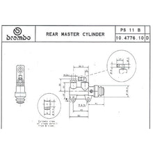 Carica l&#39;immagine nel visualizzatore di Gallery, BREMBO - POMPA FRENO BREMBO POSTERIORE 10477610