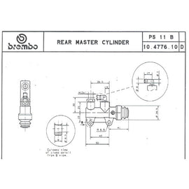 BREMBO - POMPA FRENO BREMBO POSTERIORE 10477610