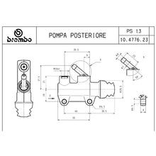 Carica l&#39;immagine nel visualizzatore Galleria, BREMBO - POMPA FRENO BREMBO POSTERIORE 10477623