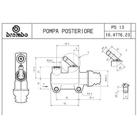 BREMBO - POMPA FRENO BREMBO POSTERIORE 10477623