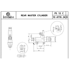 Carica l&#39;immagine nel visualizzatore di Gallery, BREMBO - POMPA FRENO BREMBO POSTERIORE 10477634