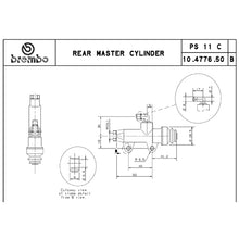 Carica l&#39;immagine nel visualizzatore Galleria, BREMBO - POMPA FRENO BREMBO POSTERIORE 10477650