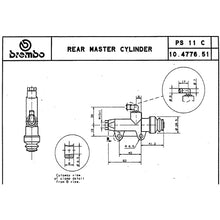 Carica l&#39;immagine nel visualizzatore Galleria, BREMBO - POMPA FRENO BREMBO POSTERIORE 10477651