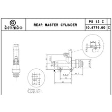 Carica l&#39;immagine nel visualizzatore di Gallery, BREMBO - POMPA FRENO BREMBO POSTERIORE 10477660