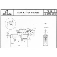 Carica l&#39;immagine nel visualizzatore Galleria, BREMBO - POMPA FRENO BREMBO POSTERIORE 10477665