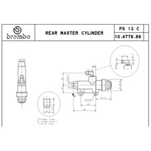Carica l&#39;immagine nel visualizzatore di Gallery, BREMBO - POMPA FRENO BREMBO POSTERIORE 10477666