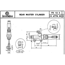 Carica l&#39;immagine nel visualizzatore Galleria, BREMBO - POMPA FRENO BREMBO POSTERIORE 10477680