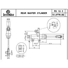 Carica l&#39;immagine nel visualizzatore Galleria, BREMBO - POMPA FRENO BREMBO POSTERIORE 10477682