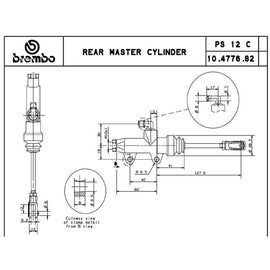 BREMBO - BREMBO REAR BRAKE MASTER CYLINDER 10477682 